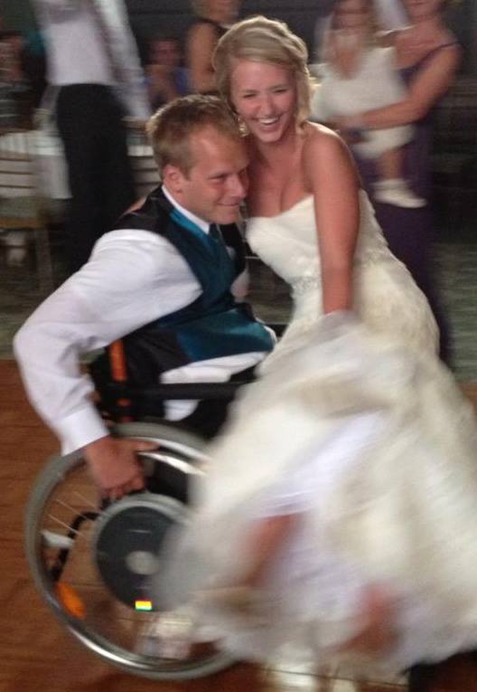 The Beautiful Bride and I Dancing